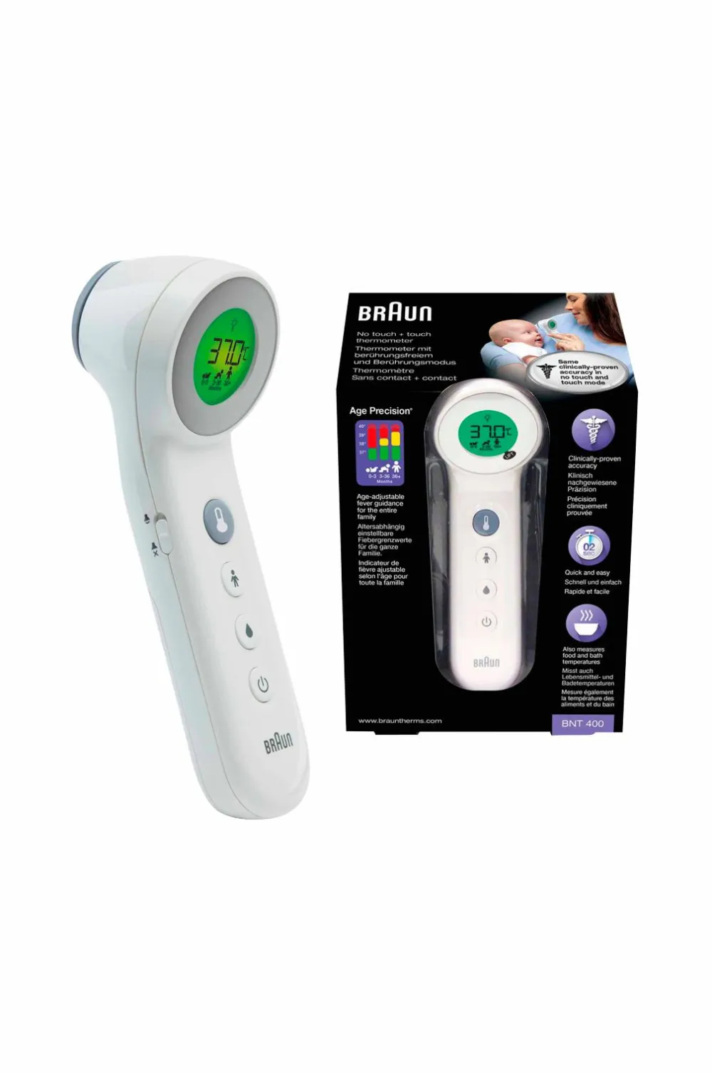 Braun Personlig Pleje>Febertermometer No Touch BNT400EE