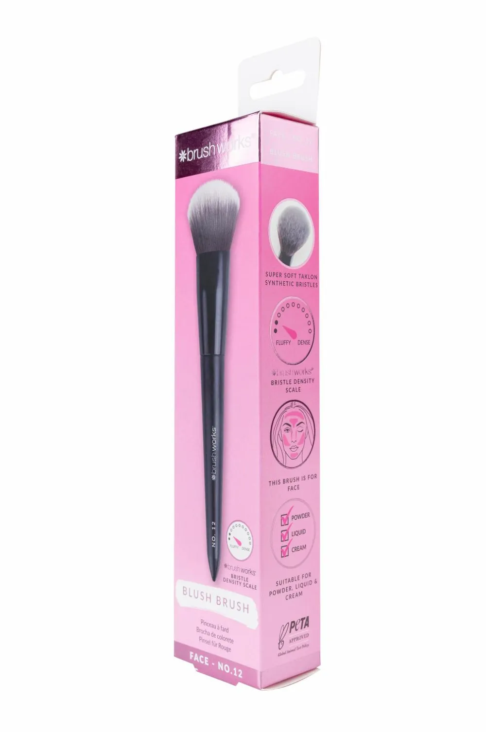 Brushworks Makeupbørster>No. 12 Blush Brush No Color