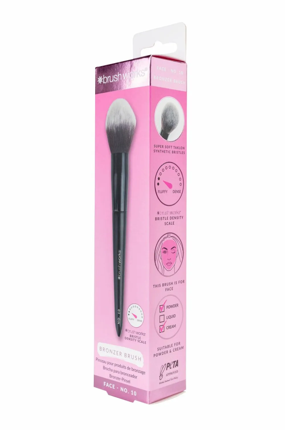 Brushworks Makeupbørster>No. 10 Bronzer Brush No Color