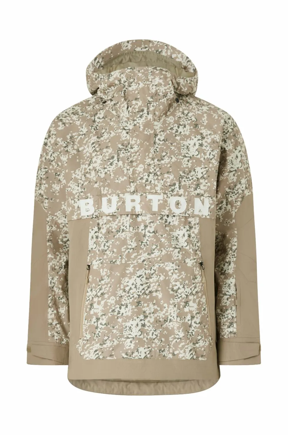Burton Snowboardjakke / skijakke M Frostner Anorak Snowfall Camo/Summit Taupe New