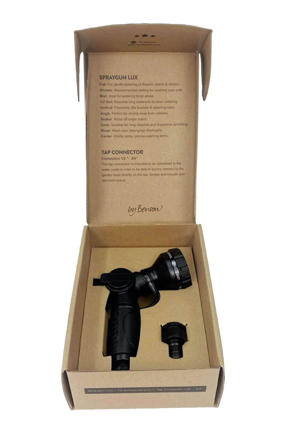 by Benson Planter & Blomster>Pistol med flere stråler - Lux-sæt Sort
