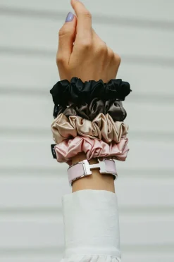 ByBarb Large Silk Hair Tie Forged iron Discount
