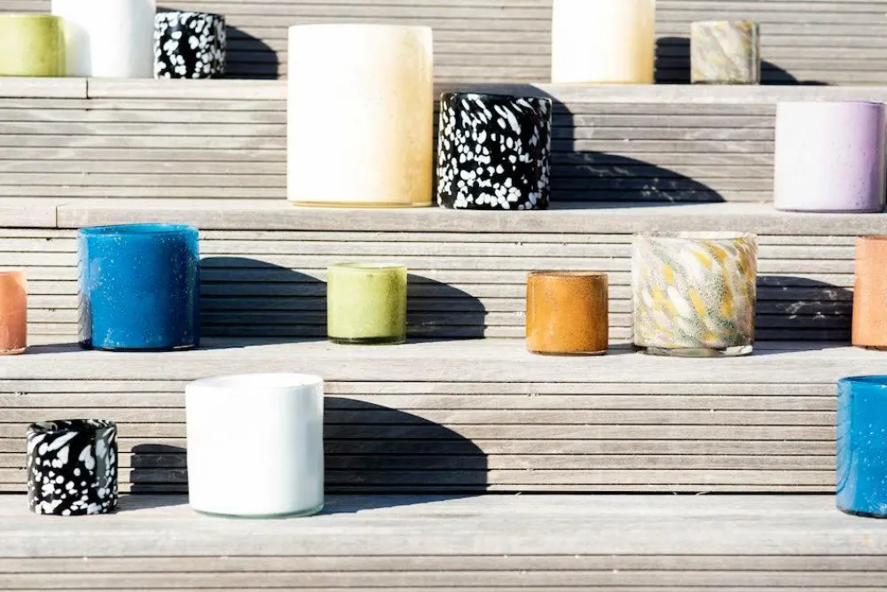 Byon Lysestager & Lanterner|Vaser>Vase/lysestage Calore L Gul