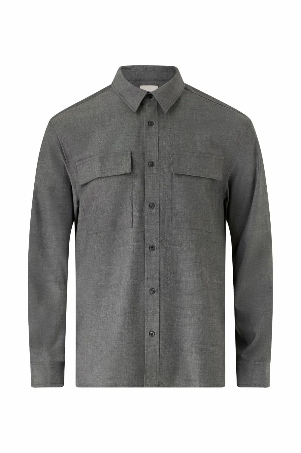 Calvin Klein Skjorte LS Melange PV Easy Shirt Charcoal heather