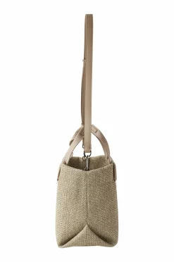 Calvin Klein Taske CK Raffia Small Tote Crossbody Crockery