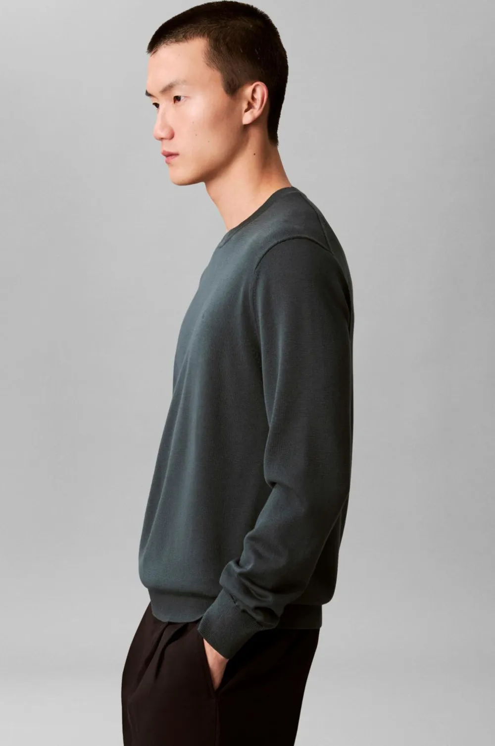 Calvin Klein Trøjer>Trøje LS Supima Cotton Crew 14gg Magical forest