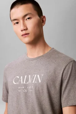 Calvin Klein T-shirt SS 20s LN Calvin Graphic Med grey htr Clearance