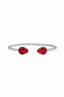Caroline Svedbom Bangle Mini Drop Bracelet Rhodium Light siam Outlet