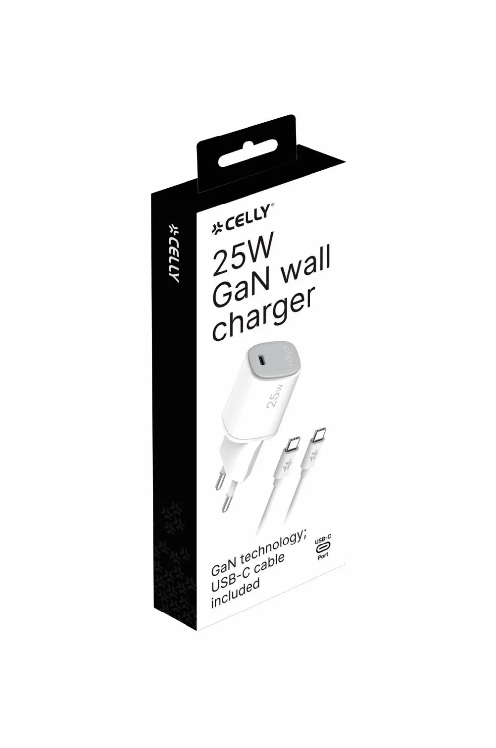 Celly Usb-oplader Gan 1 x Usb-c PD 25w + usb-c-kabel No color Discount