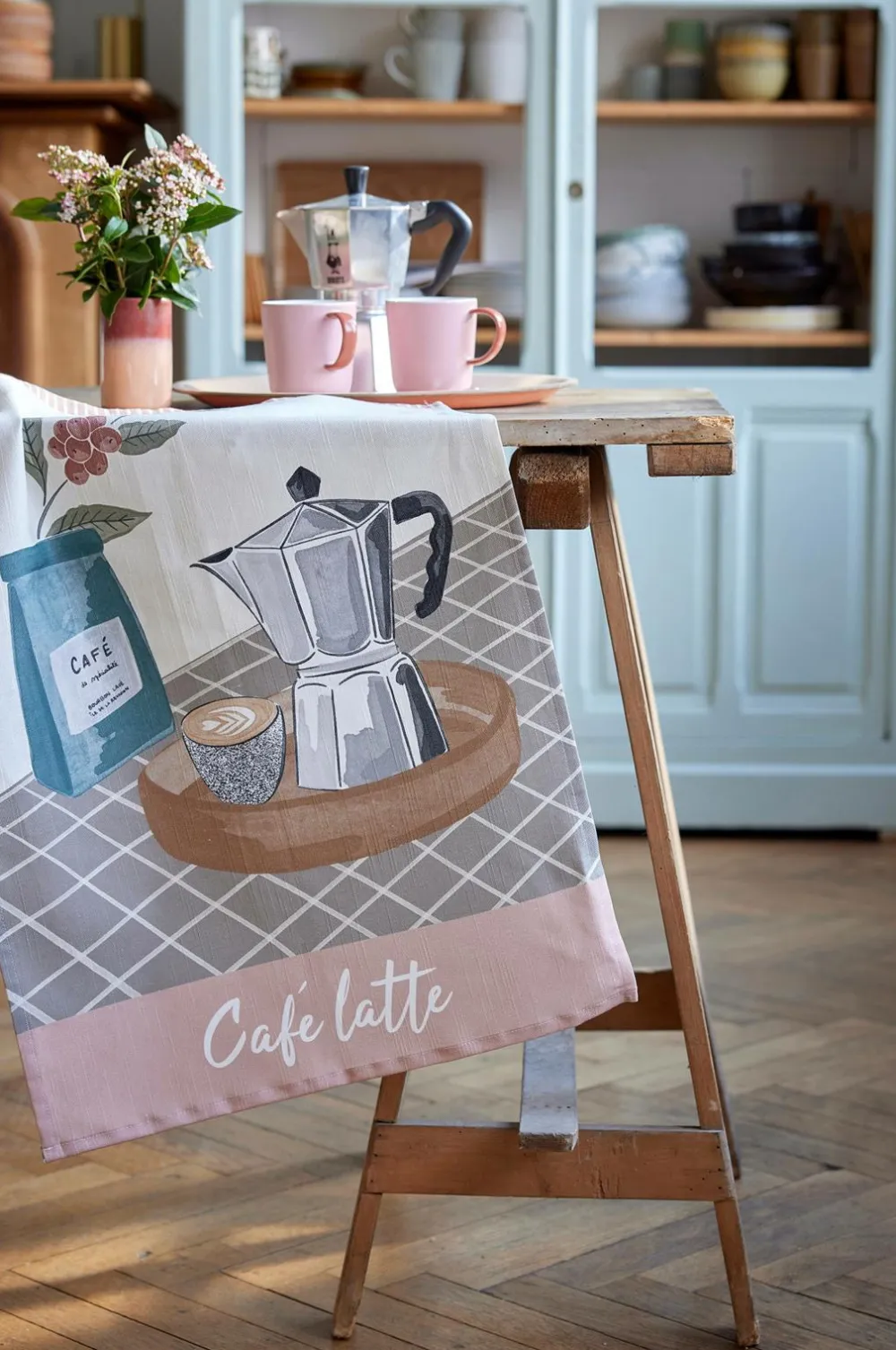 Coucke Køkkentekstiler>Køkkenhåndklæde Cafe Latte 50x76 Multi