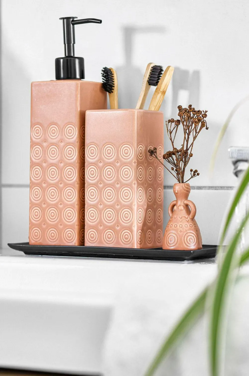 Cult Design Badeværelsestilbehør>Sæbedispenser Kub Orient Terracotta