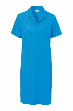 Damella Frotté-kjole Stretchterry Dress Turqoise New