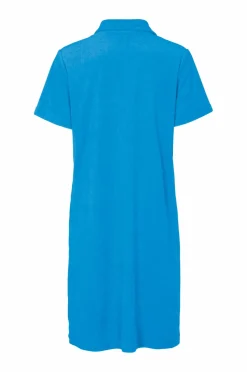 Damella Frotté-kjole Stretchterry Dress Turqoise New