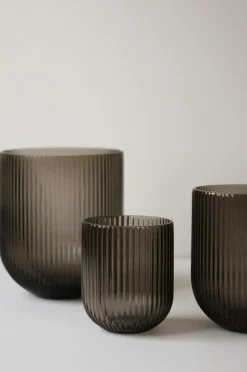 DBKD Vase Simple stripe small Brown Hot