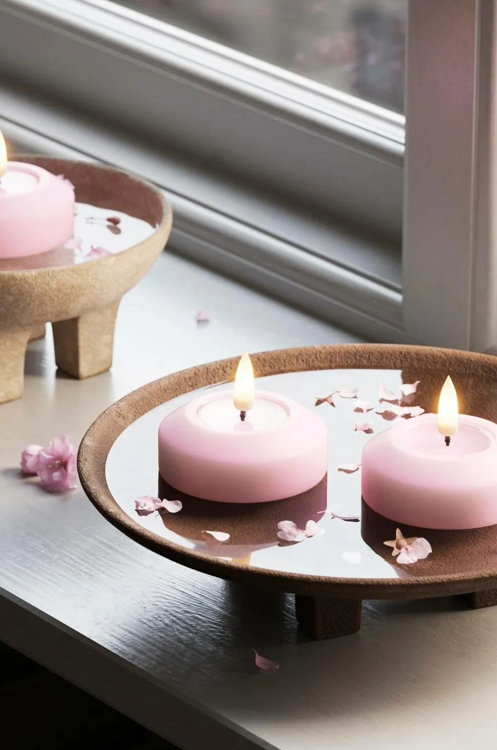 DeluxeHomeart Lys & Duft>LED flydende fyrfadslys 6,1 cm 2 stk. Lavendel