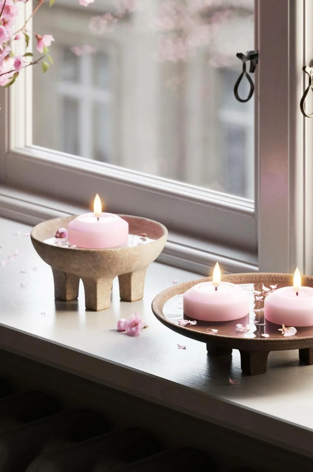 DeluxeHomeart Lys & Duft>LED flydende fyrfadslys 6,1 cm 2 stk. Lavendel