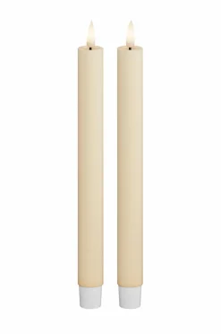 DeluxeHomeart LED-kronelys 2,2x24 cm 2 stk. Fløde Sale