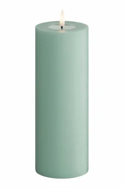 DeluxeHomeart LED-søjlelys 7,5x20 cm Sage green Online