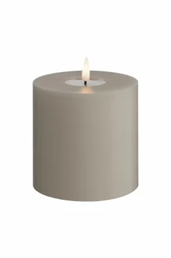 DeluxeHomeart Lys & Duft>LED-søjlelys 10x10 cm Sand