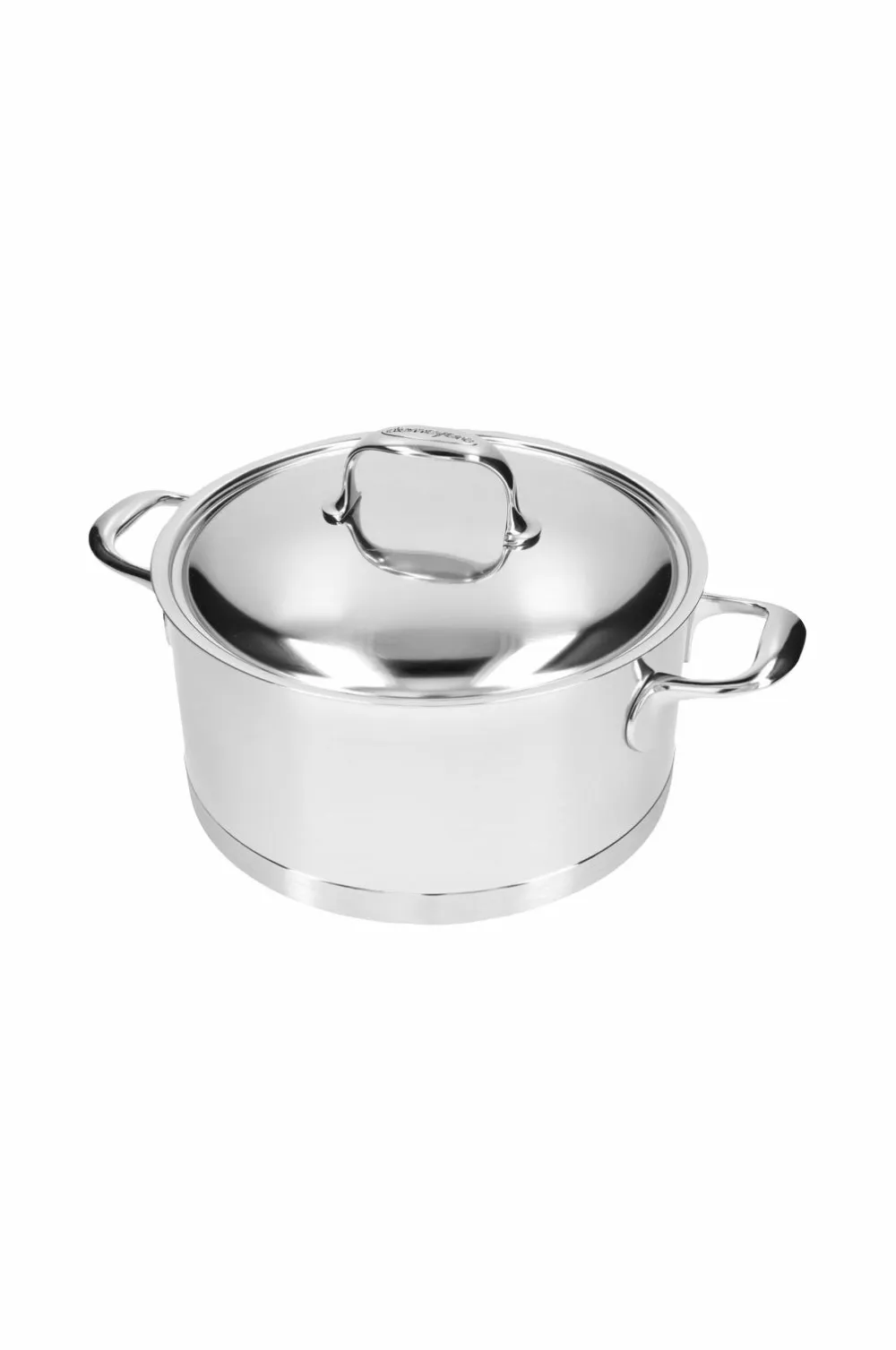 Demeyere Pander & Gryder>Gryde med låg 24 cm, 5,2 l Atlantis 7 Nikkelpletteret messing