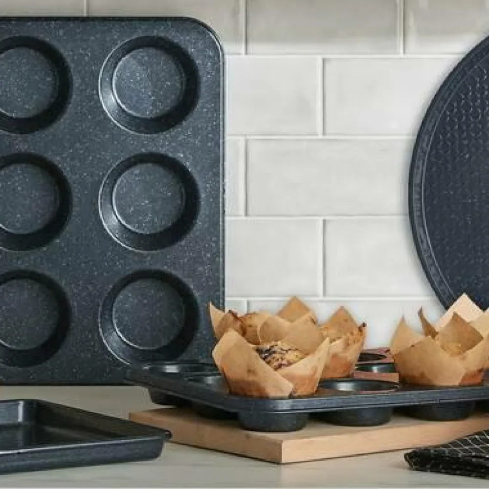 Denby Bagetilbehør & Bageredskaber>Cupcakeform Quantanium Finish 12 kop Grå