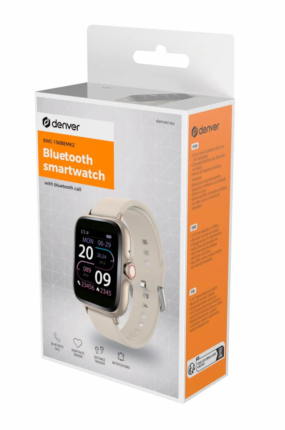 Denver Ure|Træningsredskaber & Udstyr>Smartwatch 1,44" display No color