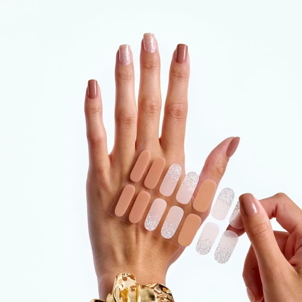 Depend Negle>Gel Iq Gel Nail Strips Sparkling Nude