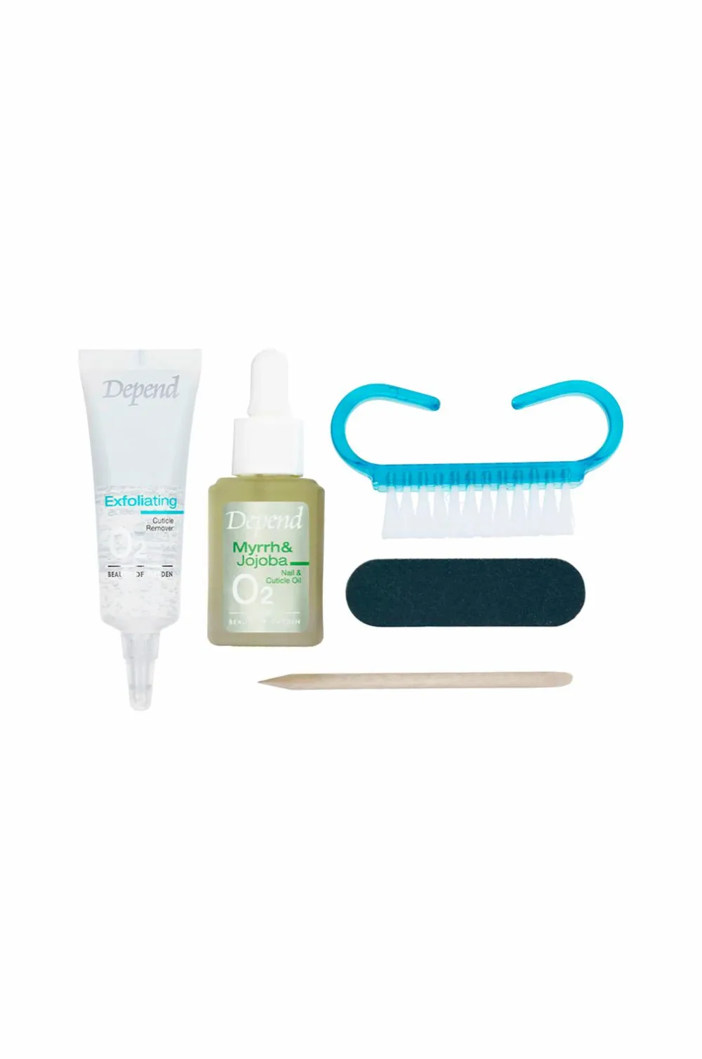 Depend O2 Nail Care 2 Step Action Nail Care Kit No Color New