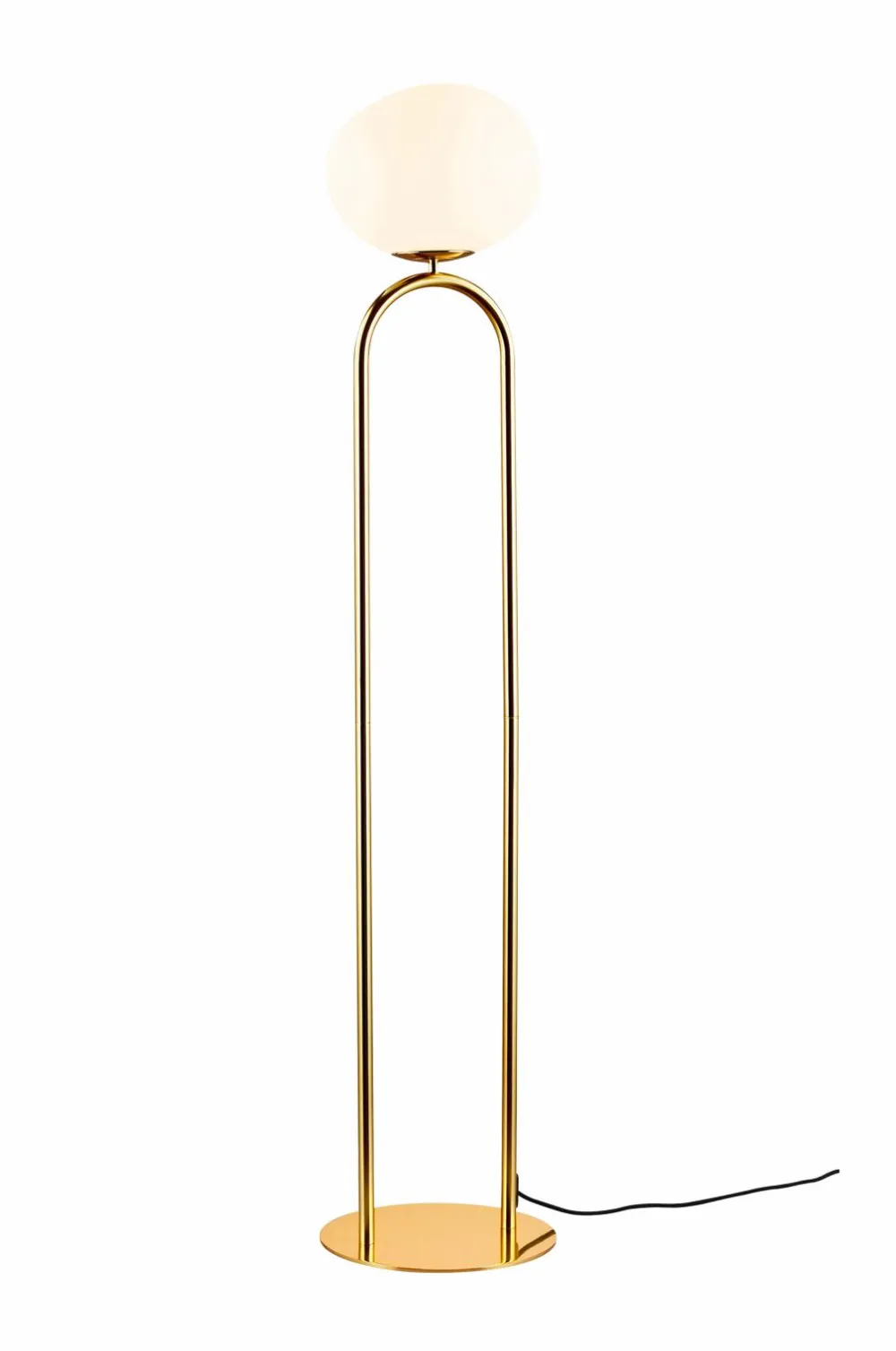 Design For The People Gulvlamper>Gulvlampe Former Messing/Opal hvid