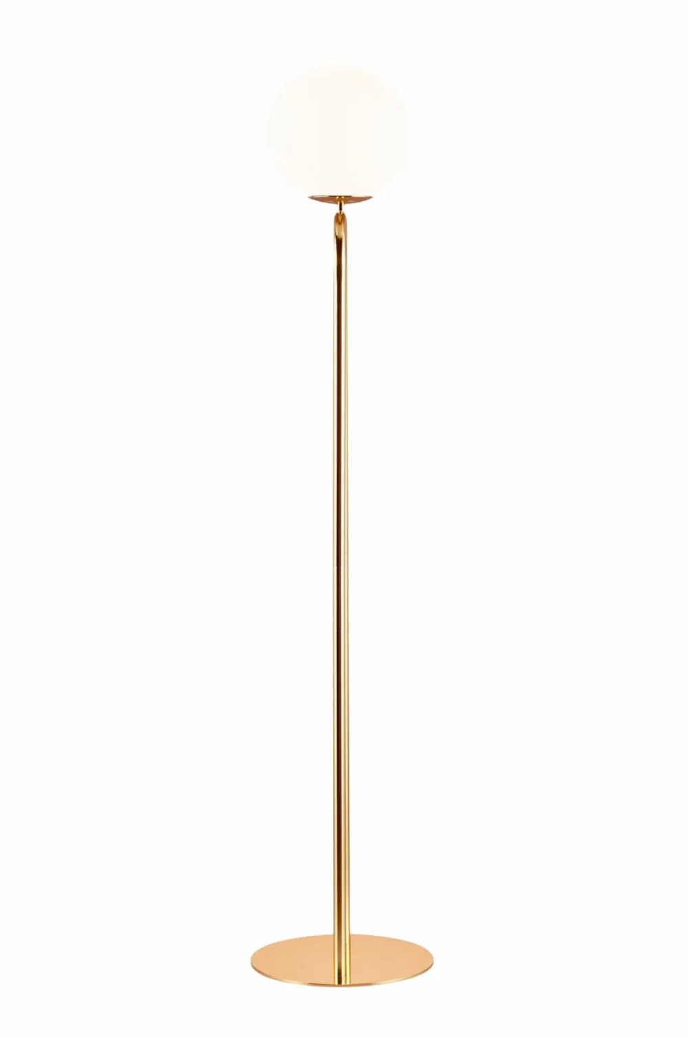Design For The People Gulvlamper>Gulvlampe Former Messing/Opal hvid
