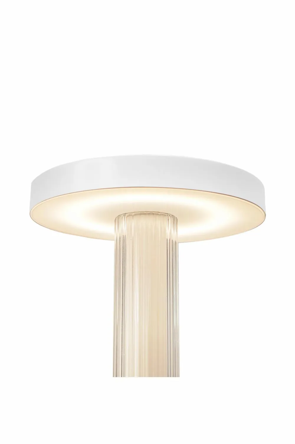 Design For The People Genopladelige Lamper>Bordlampe Trezzi Bærbar Transperant/hvid/krom