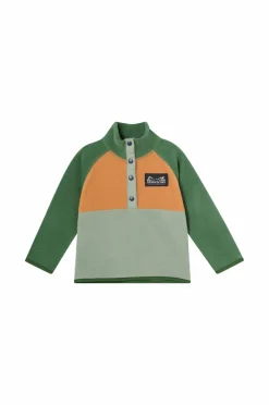 Didriksons Trøjer & Cardigans>Fleecetrøje Monte Kids Half Bu 4 Light Moss