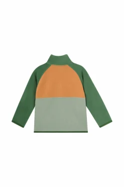 Didriksons Trøjer & Cardigans>Fleecetrøje Monte Kids Half Bu 4 Light Moss