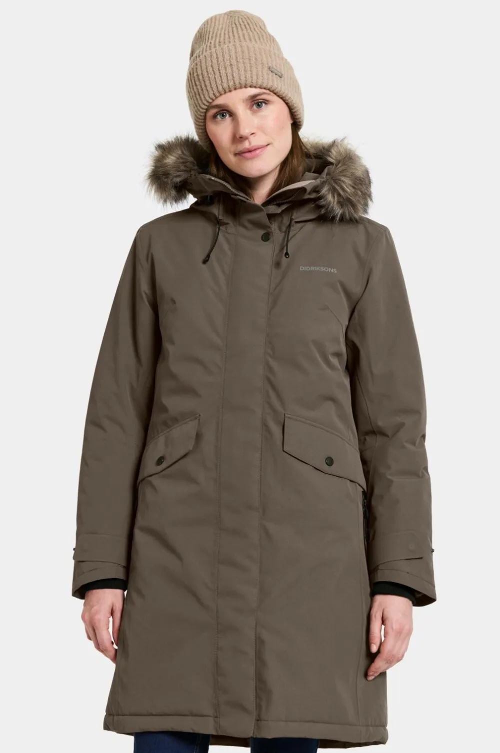 Didriksons Regntøj>Parka Erika Wns Parka Mocha brown