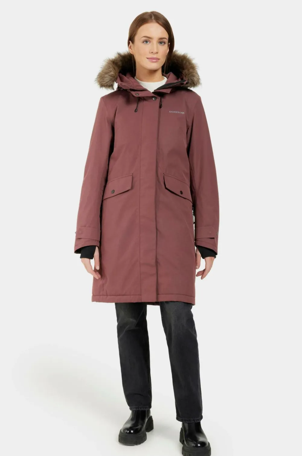 Didriksons Regntøj>Parka Erika Wns Parka Old rust