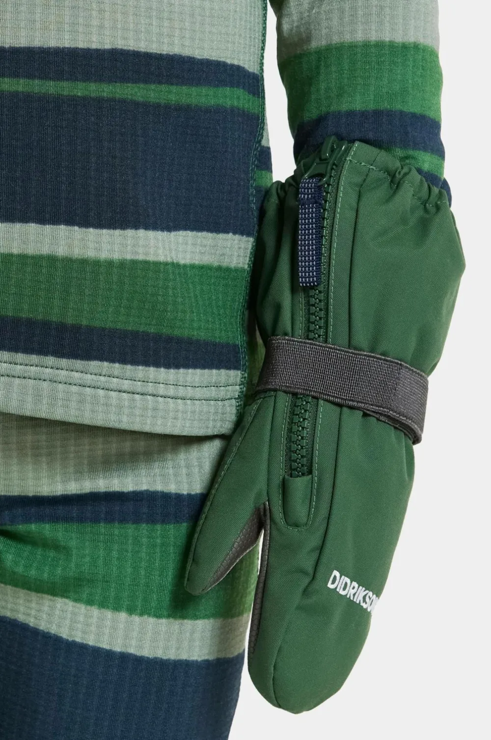 Didriksons Handsker & Vanter>Vintervanter Biggles Zip Mitten 8 Pine green