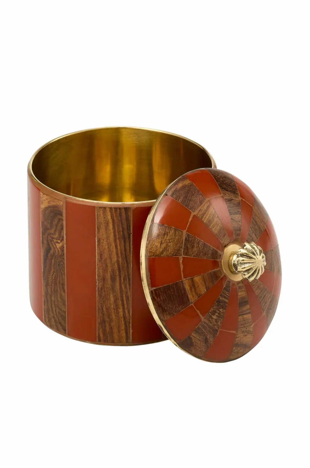 Doing Goods Småopbevaring>Kasse Striped Circus Box Rød/brun