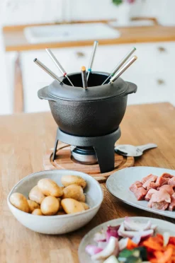 Dorre Pander & Gryder>Fondue Fonda Sort mat sort