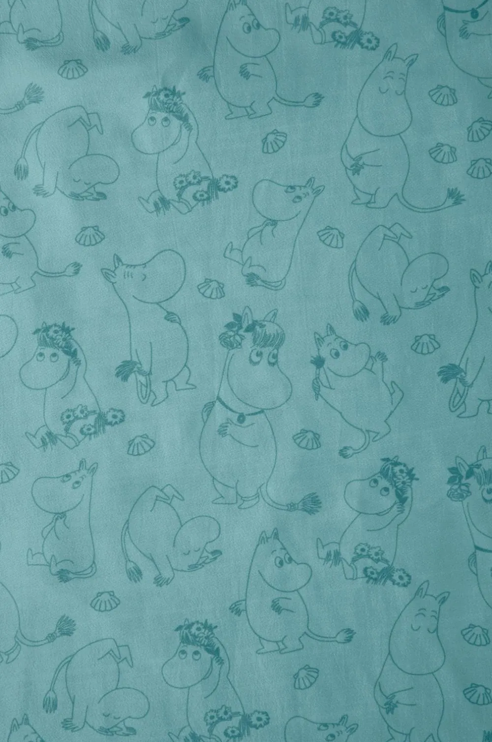 Dsignhouse x Moomin Badeværelsestilbehør>Bruseforhæng Mumin 180x200 cm Tågeblå