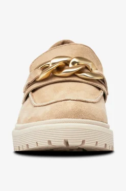 Duffy Loafers med detalje i metal Beige Discount