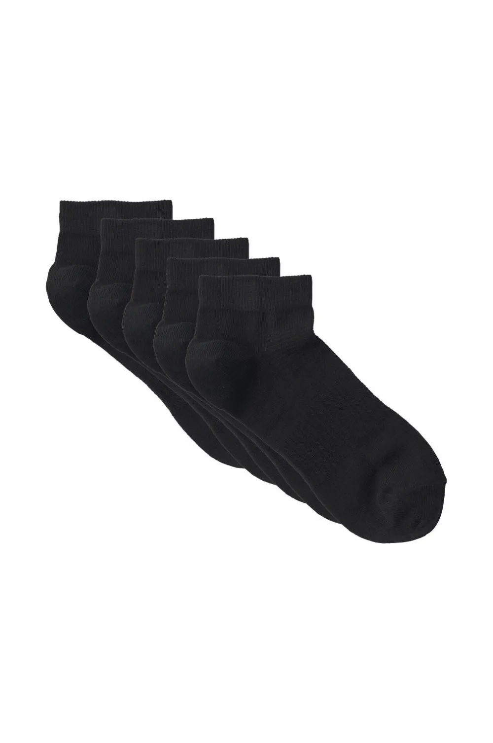 Ellos Collection Ankelstrømper Sporty Sneaker 5-pak Sort Sale