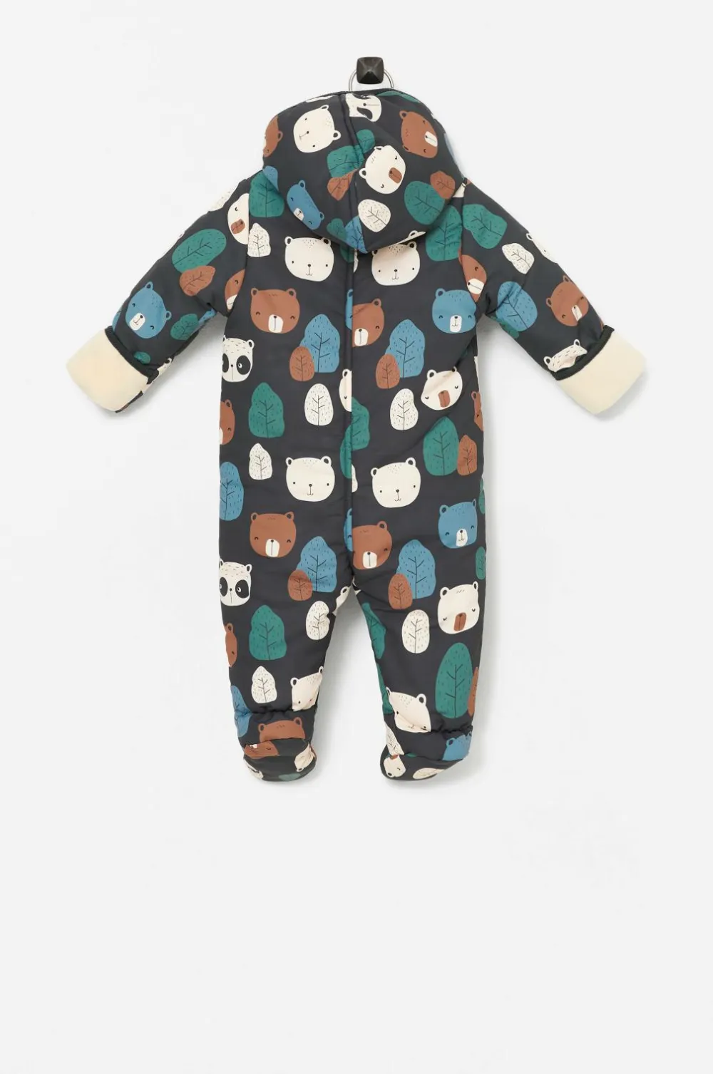 Ellos Collection Babydragt Honey Mørkegrå bjørnemønstret Outlet