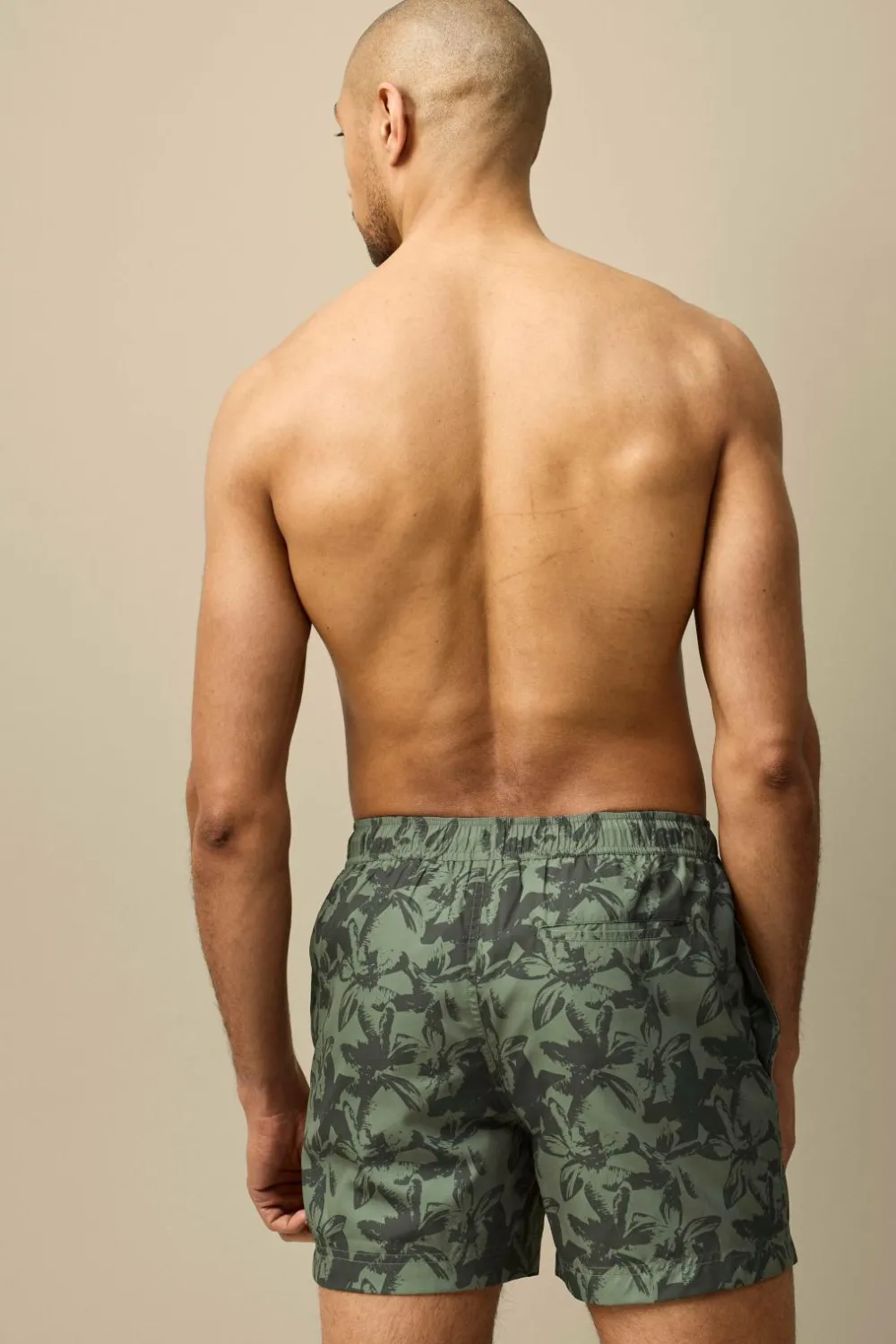 Ellos Badetøj>Collection Badebukser Caleb Grøn blomstret
