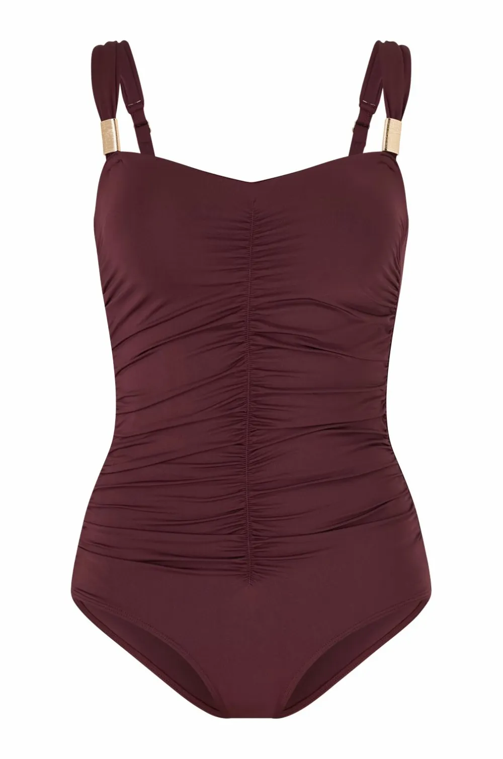 Ellos Collection Badedragt med drapering Bourgogne Best