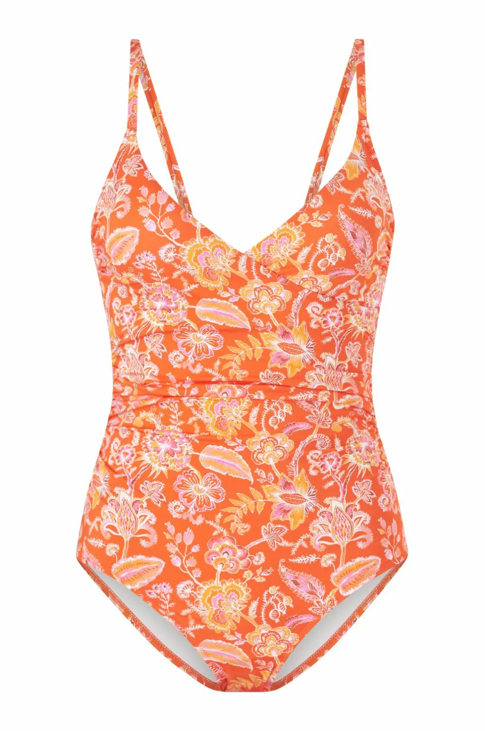 Ellos Badedragter>Collection Badedragt med formende effekt Orange paisley