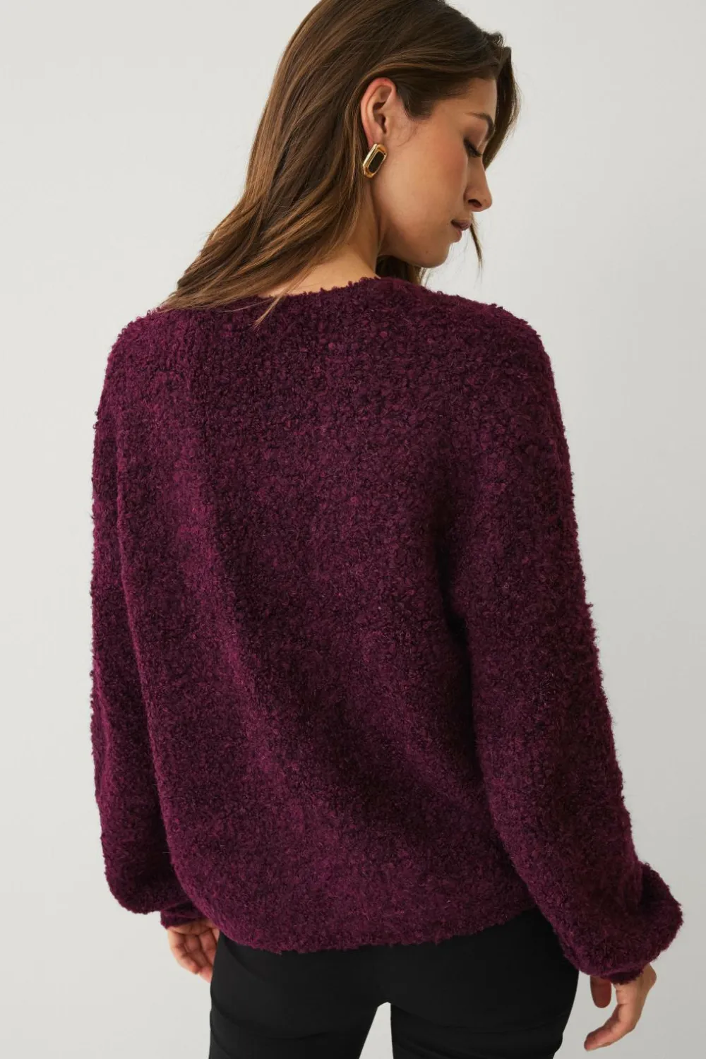 Ellos Trøjer & Cardigans>Collection Åben cardigan Vinrød