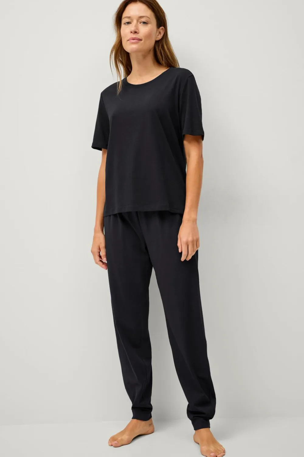 Ellos Nattøj>Collection Blødt pyjamassæt Sort