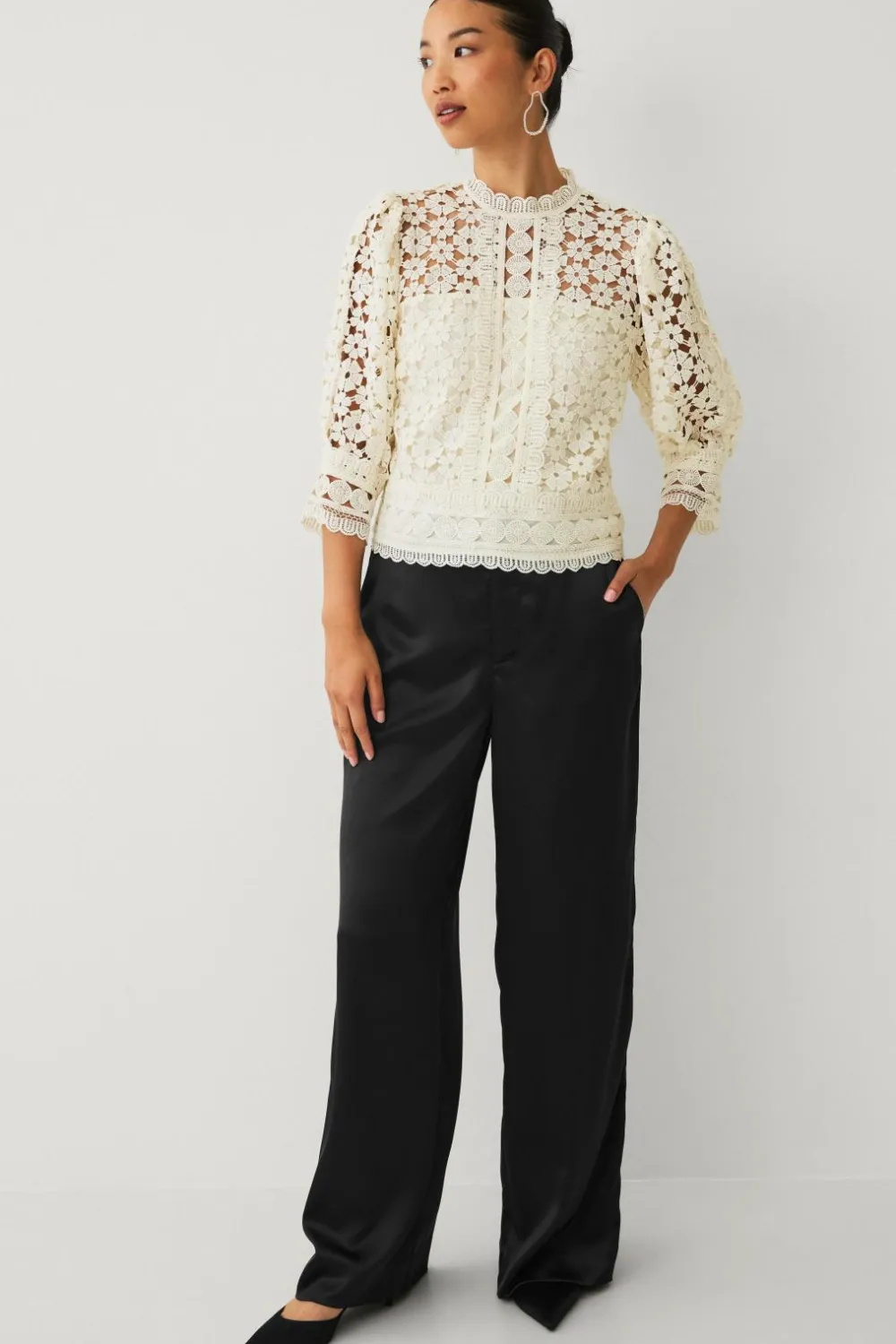 Ellos Skjorter & Bluser>Collection Blondebluse Hvid