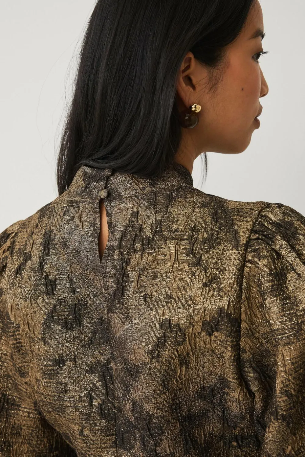 Ellos Skjorter & Bluser>Collection Bluse i Jacquard guld