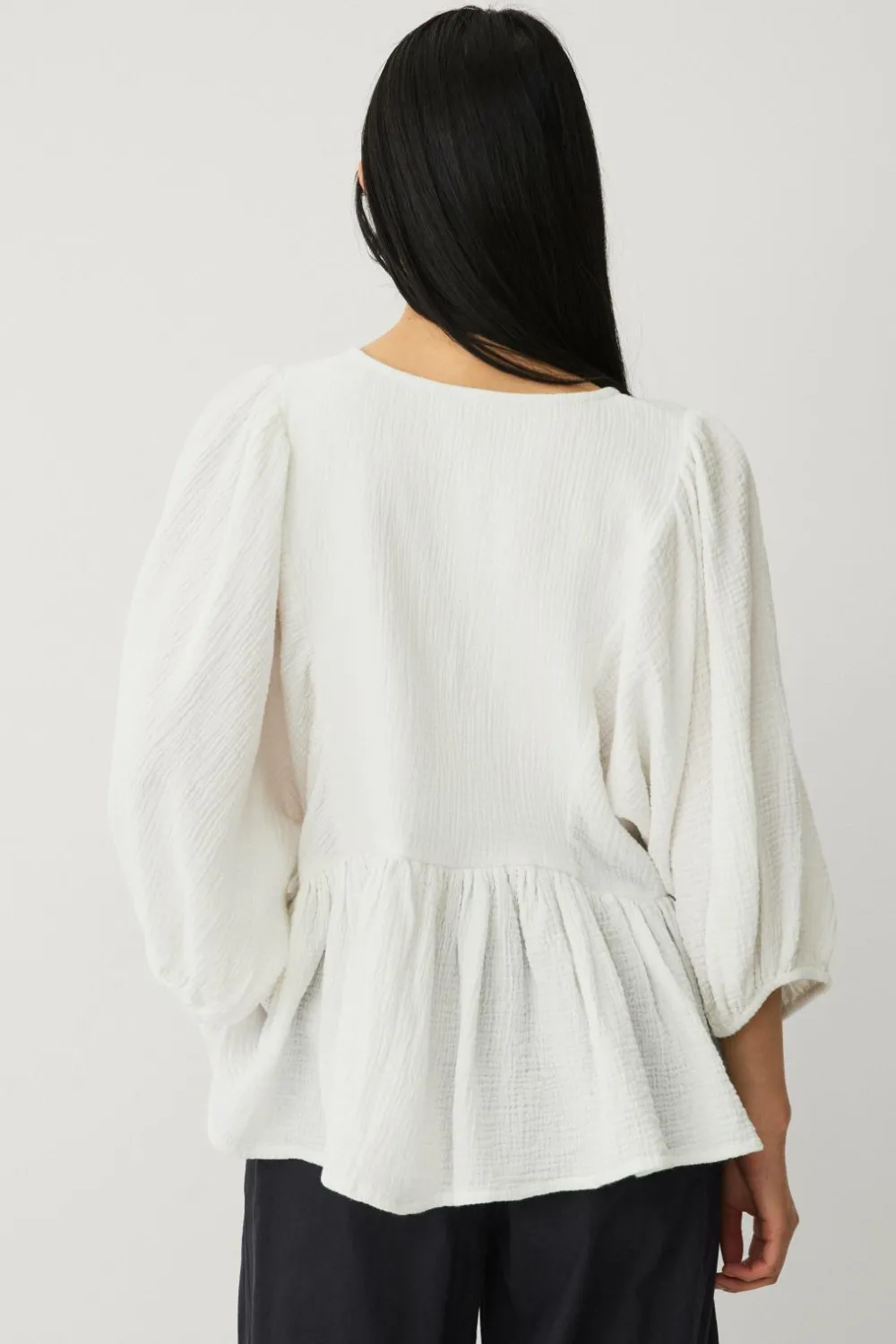 Ellos Skjorter & Bluser>Collection Bluse i musselin Hvid